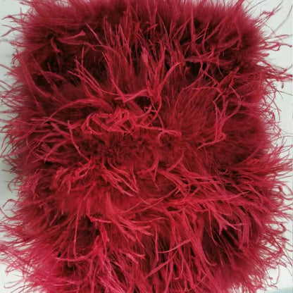 True ostrich feather Multicolor Mini Skirt Elastic Waist  Sexy Clothing Club Party Dance Rave Short Skirt Note select 3 colors