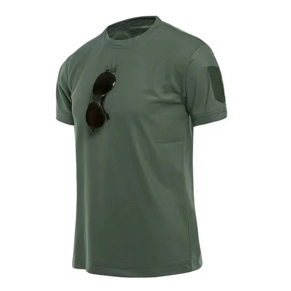 Men's Summer T-shirt Male Camping Hiking Trekking Fishing Training Running Gym Breathable Pullover Climbing Casual Cargo Shirts