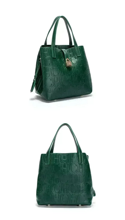 Large Capacity Handbag Luxury Brand Temperament Letter Print with Lock Design 2025 Trendy Women's Crossbody Bag