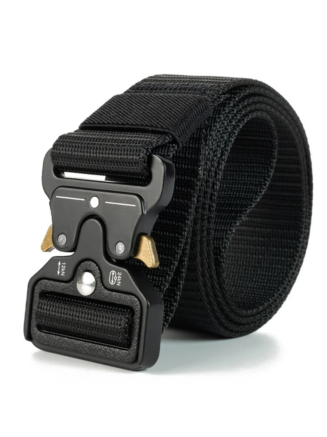 2-piece set of new men's waist belt, quick release buckle casual belt, suitable for cycling, climbing, fishing, golf and other s