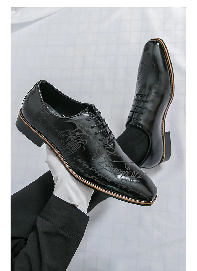 White Elegant Men Dress Shoes Leather Oxford Shoes Man Business Formal Shoes Design Social Shoes Male apatos para hombre