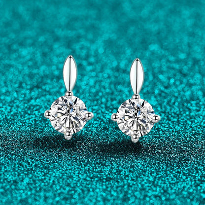 0.2ct 0.3ct 0.5ct Moissanite Studs Earrings for Women S925 Silver Bride Wedding Lab Diamond Stud Women's Earrings Jewelry