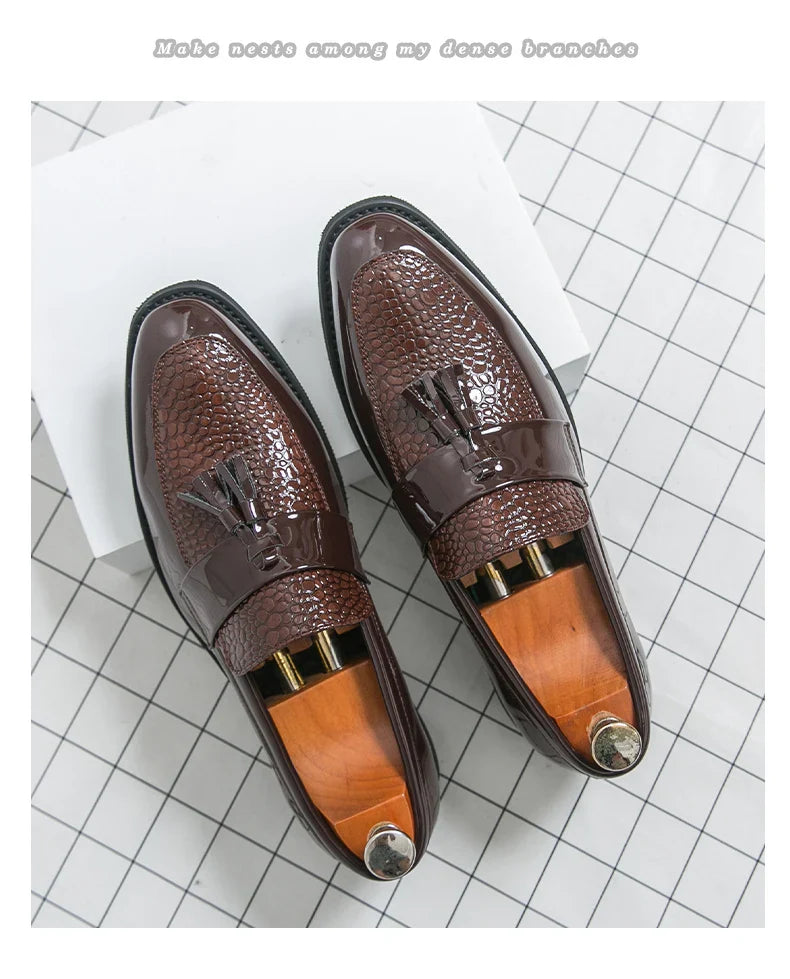 Classic Social Formal Leather Shoes Men Party Leather Casual Business Shoes Men Leather Loafers High Quality Men's Dress Shoes