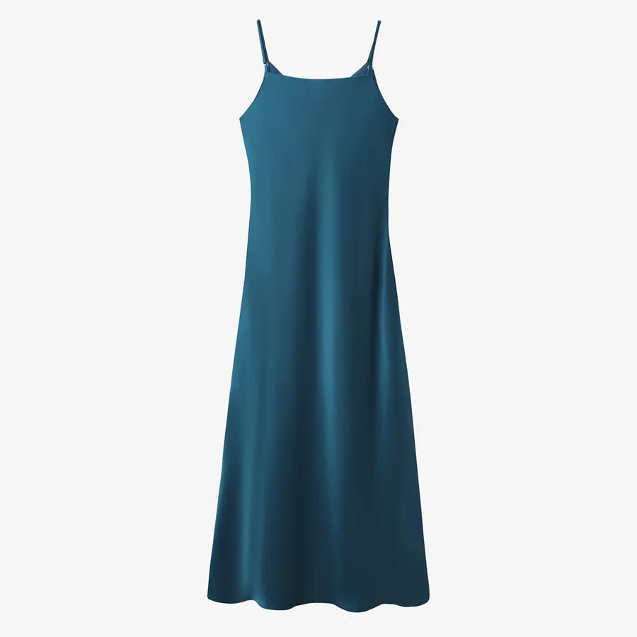 woman clothes thicken ribbing closed-fit wrap tops + Satin Adjustable straps dress (ship out in 1 day)