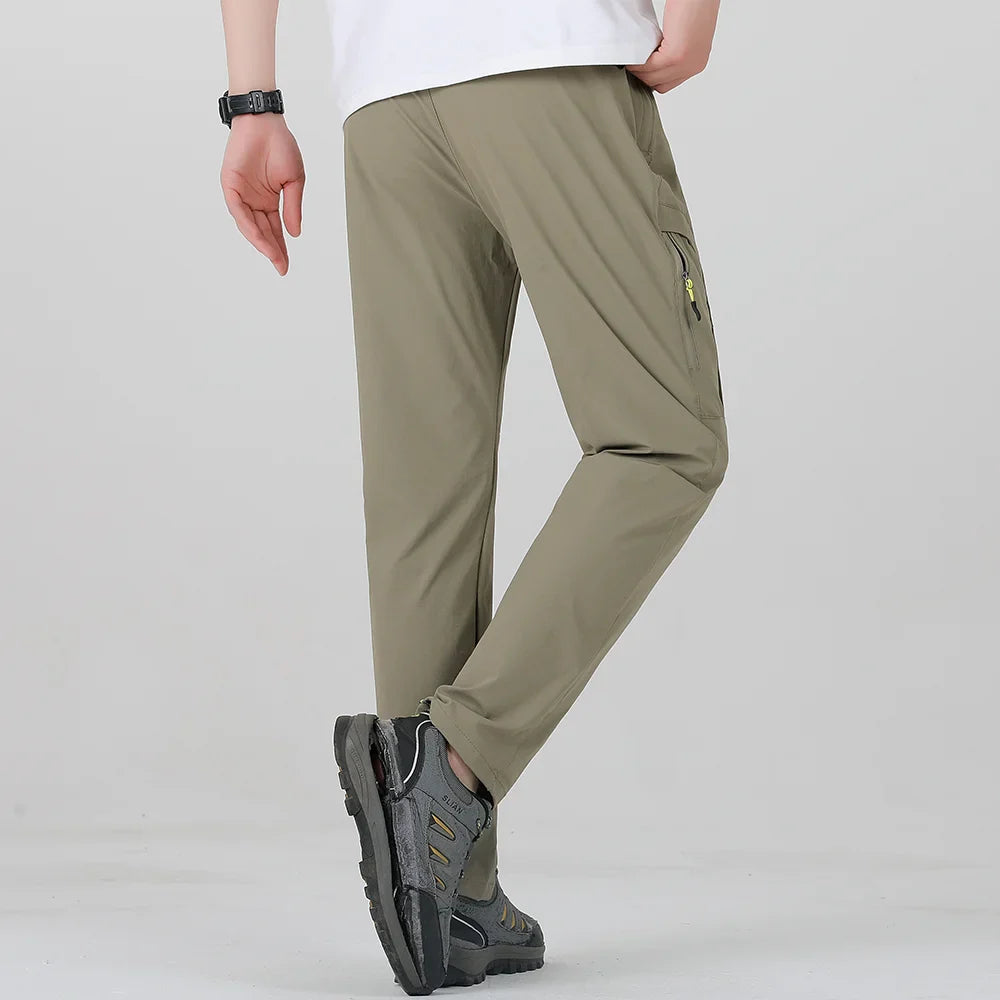 Four sided elastic quick drying pants for men's mountaineering outdoor pants, light and thin for women's summer elastic breathab