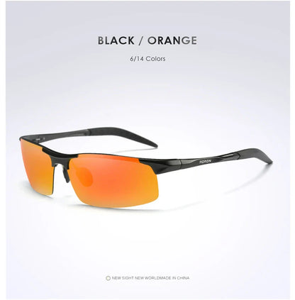 Sunglasses Men Aluminum Magnesium Frame Sport Sun Glasses Driver Retro Goggles