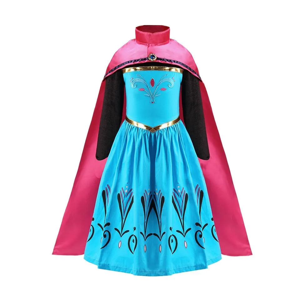 Fantasia Infantil Belle Menina Halloween Princesa Vestido Cosplay Festa Crianças Rapunzel Cinderela Anna Elsa Encanto Roupa de Aniversário
