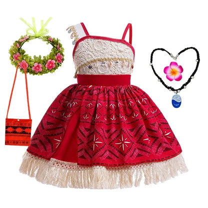 Fantasia Moana 2 da Princesa Disney para Meninas, Cosplay Vaiana, Festa de Carnaval, Aventura no Oceano, Roupa Infantil de Halloween