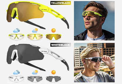 Photochromic Cycling Sunglasses for Men Women Sports UV400 Protection Bicycle Eyewear MTB Mountain Road Bike Eyeglass