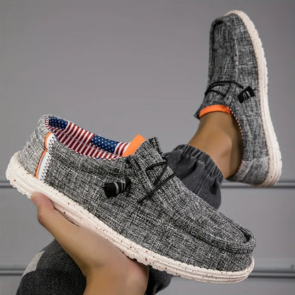 Sapatênis Masculino Lona Loafers Confortável Respirável Sapatos Masculinos Casuais Sapatos de Direção Sapatos Vulcanizados Sapatos Baixos Sapatos de Caminhada Masculinos