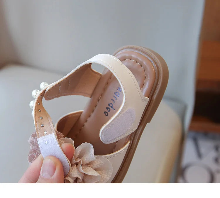 Korean Style Summer Sandals for Girls Flowers in Full Bloom Children's Beach Shoes Flexible Soft-sole Kid's Girl Sandals I060683