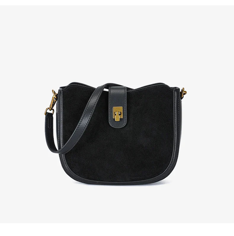 Women‘s Cowhide Genuine Leather Shoulder Bag Ladies Soft Cow Real Leather Handbag Female Fashion Luxury Design Crossbody Bags