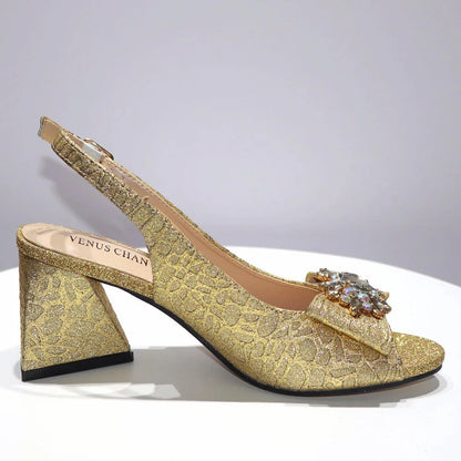 African Fashion Italian Shoes And Bag Sets For Evening Party With Stones Colorful Italian Handbags Match