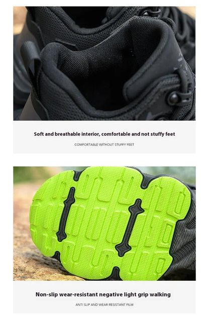 Steel Toe Kevlar-Midsole Safety Shoes Men Anti-Puncture Anti-Smash Non Slip Industrial Work Boots Protection Tactical Boots