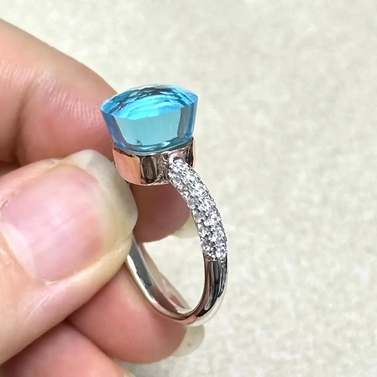 10.6mm S925 Ring Silver Rose Gold Metal 32 Colors Candy Style Zircon Crystal Ring for Women Fine Jewelry Party Gift Trendy Ring