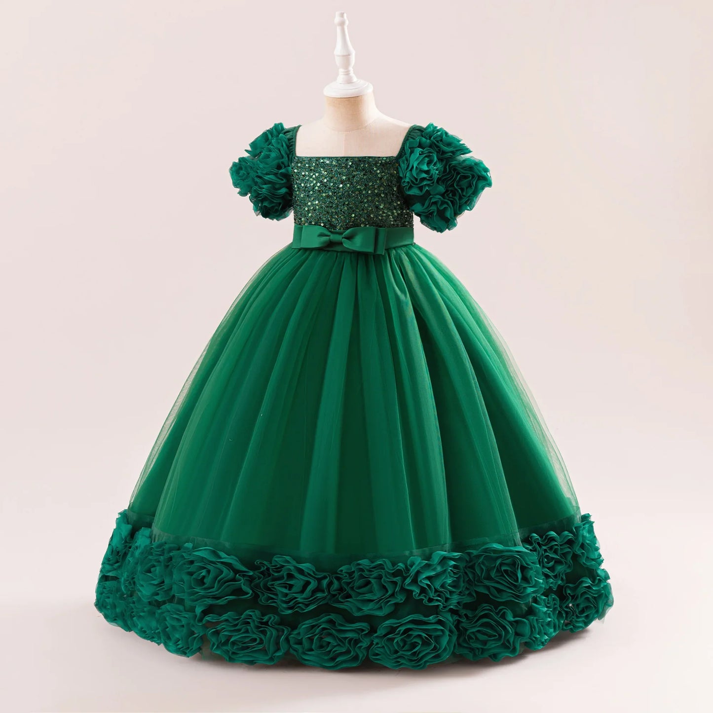 Summer Flower Girls Party Dress Elegant Tulle Bridesmaids Wedding Princess Dresses Girl Gala Birthday Evening Christmas Costumes