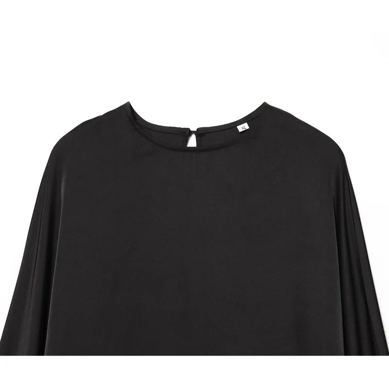 Women's Lace Blouse Asymmetric Long Black Blouse Woman Spring Elegant Plus Size Top Sweatshirt Long Sleeve Blouse Women