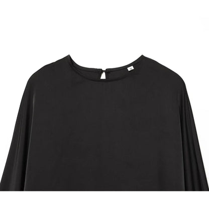 Women's Lace Blouse Asymmetric Long Black Blouse Woman Spring Elegant Plus Size Top Sweatshirt Long Sleeve Blouse Women