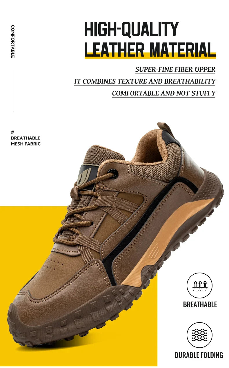Lightweight Men Safety Botas Men Work Safety Shoes Anti-puncture Steel Toe Cap Non Slip Work Sneakers Male Tactical Boots
