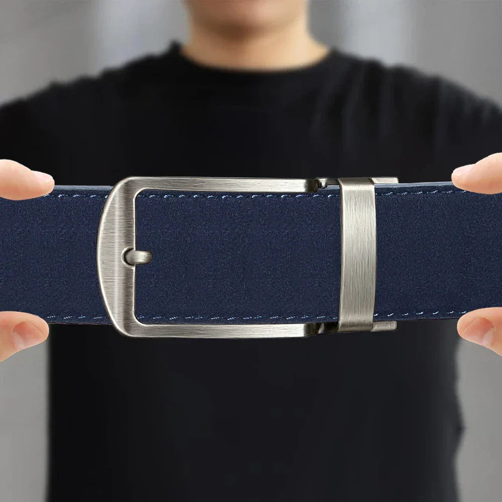 Men Belts Leather Waist Strap Male Automatic Buckle Waistband Mens High Quality Girdle Belts for Women Men Gifts 105 115 125cm