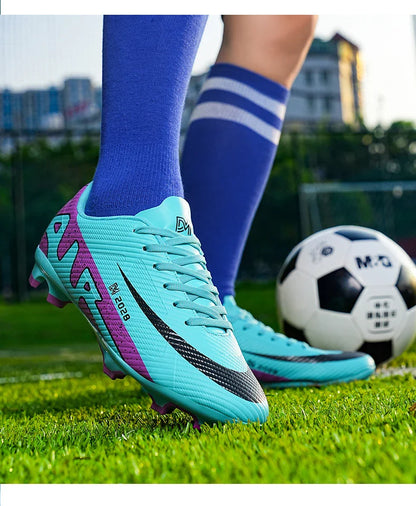 High Quality New Mens Soccer Shoes Society Ultralight Turf Soccer Cleats Kids Sneakers Training Football Boots Chuteira Campo