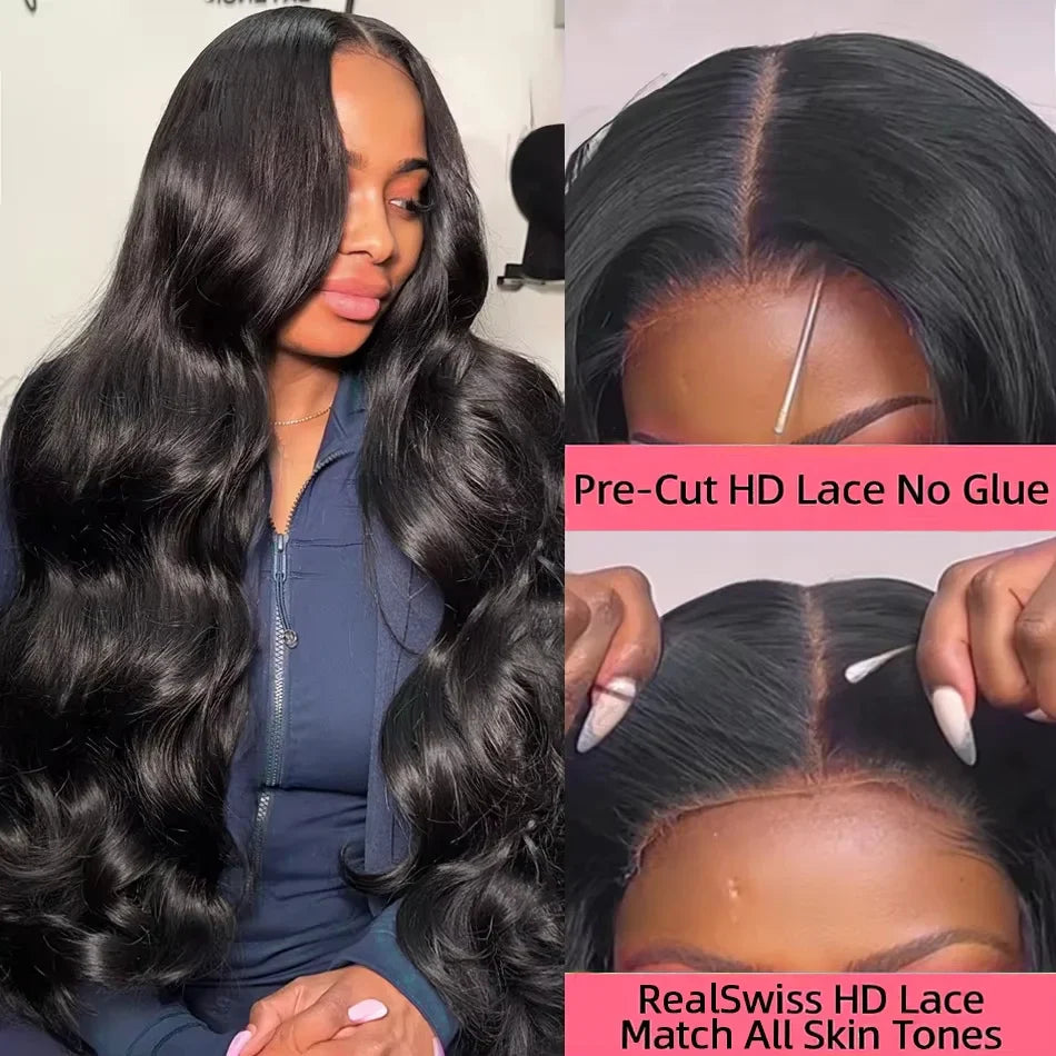 30 40 Inch 13x6 13x4 Body Wave Human Hair Wigs For Black Women 4x4 5x5 Glueless Wigs Human Hair 360 Lace Frontal Wig Pre Cut