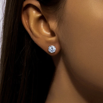 1ct D Color Moissanite Classic Earring 925 Sterling Silver 18K Plated Stud Earrings for Woman Fine Jewelry Wholesale