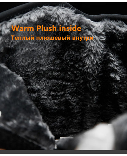 Men's Winter Shoes Waterproof Men's Boots Warm Plush Couple Snow Boots Outdoor Non-slip Hiking Boots Men Work Ankle Boots
