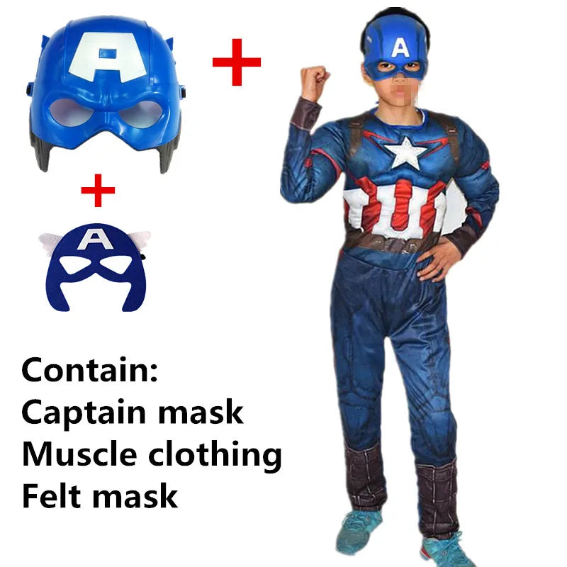 New Boys Girls Superhero Costume Movie Characters Cosplay Jumpsuit with Halloween Mask Party Cosplay Outfit for Holiday Dress Up