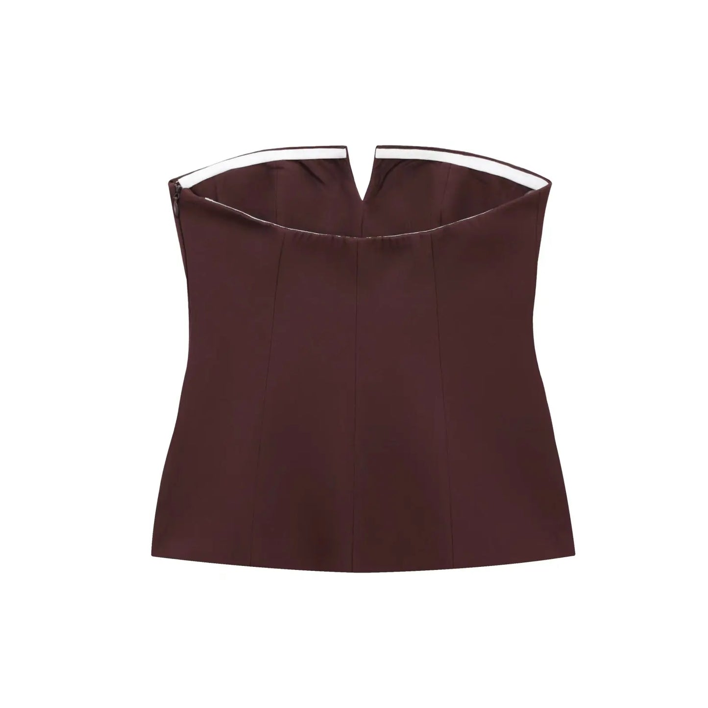 Spring Summer Women Strapless Crop 2025 Tops Basic Sleeveless Office Lady Tops Trend Street Classic Solid Tube Tops