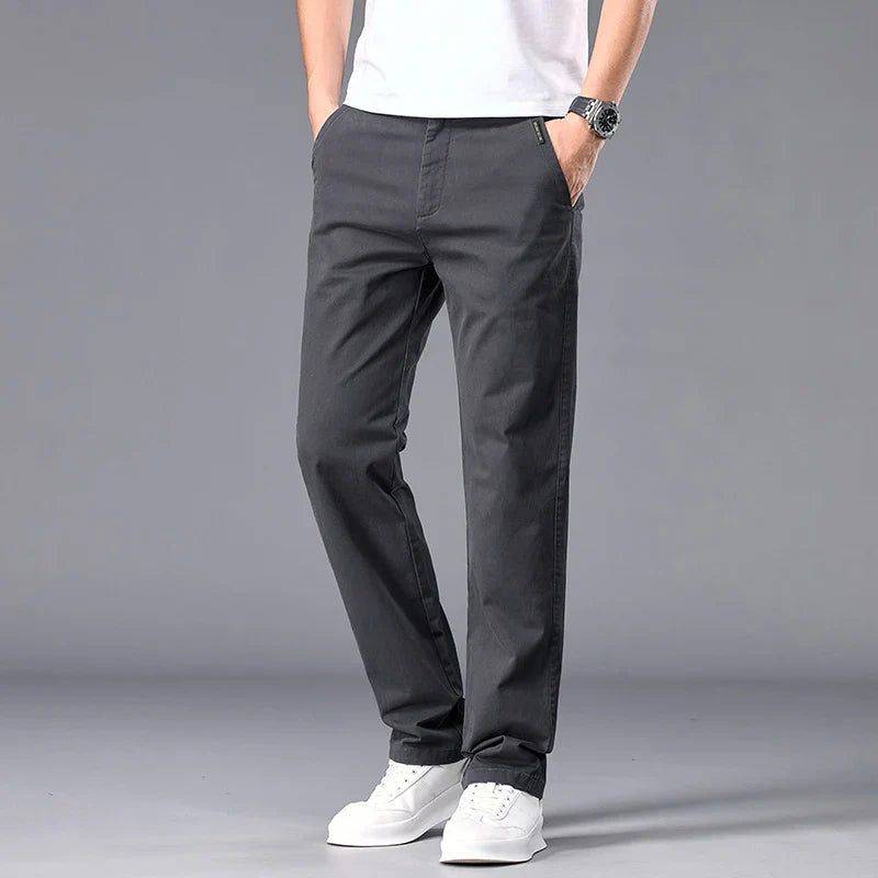 Brand Autumn New Stretch Men Casual Pants Straight Business Dress Formal Trousers Work Fashion Male Comfort Pants