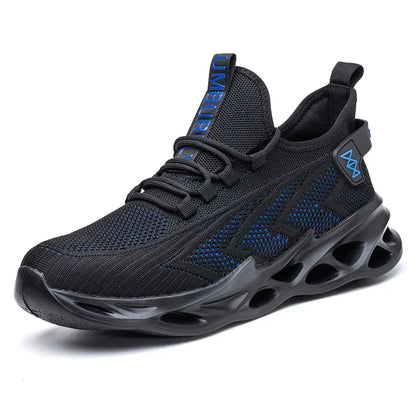 Men's Steel Toe Safety Work Shoes Anti-Smash & Puncture Breathable Lightweight Durable Construction Boots for Industrial Outdoor