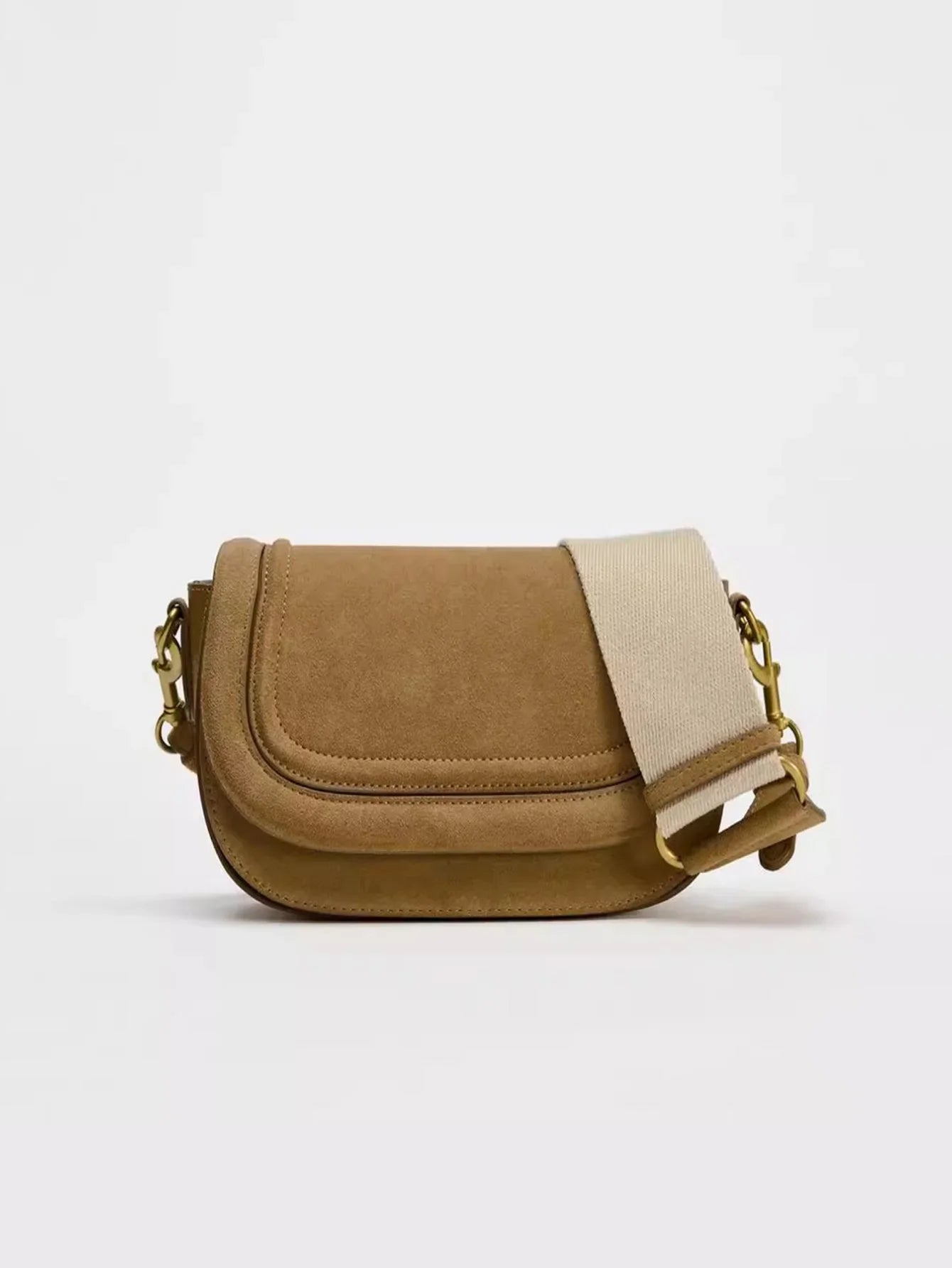 Saddle bag, shoulder bag, popular foreign trade bag, 2024 new wide shoulder strap, diagonal cross armpit, cross-border wholesale