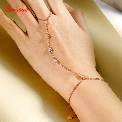 Pear Cut Genuine Moissanite Bracelets for Women Girls Luxury Chain Lab Diamond S925 Sterling Silver Plated 18K Jewelry