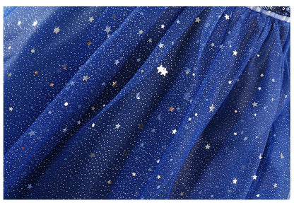 New Baby Kids Girls Elegant Printed Butterfly Flower Princess Party Tutu Dresses Children Sequins Wedding Evening Girl Clothes