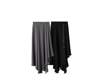 Minimalist Office Lady Skirts Women 2025 New Summer Solid Loose Asymmetric Large A-line Skirt Female Fashion 12542168