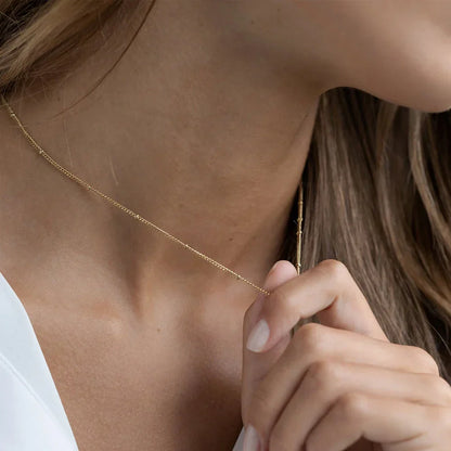 Gold Color Stainless Steel  Chain Choker Necklace Women Chain Necklace Sets for Women gift