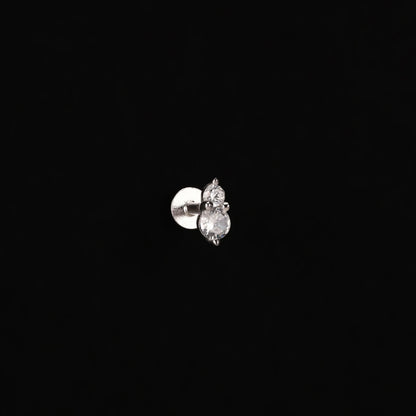 Heart Round Ball Flat Helix Piercing Earring 925 Sterling Silver Ear Studs Geometric Zircon Exquisite Trinket Studs Aretes