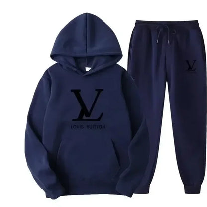 A new autumn and winter men's sportswear and long pants 2-piece set for outdoor fashionable jogging men's casual wear