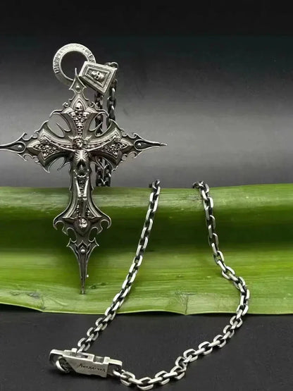 Dante Purgatory Cross Necklace Vintage Christian Passion Jesus Cross Pendant Male and Female Catholic Amulet Jewelry Gift