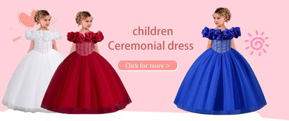 Vestido de renda branco para meninas Deeling Gaunt Doce menina florista Saia elegante de dama de honra Roupas de Natal para meninas de 4 a 12 anos