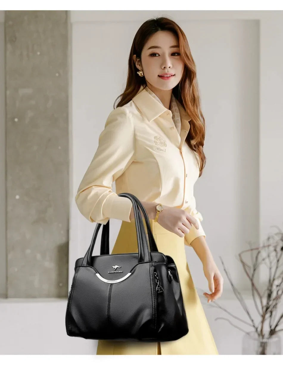 Luxury Purses and Handbags High Quality Soft Leather Shoulder Crossbody Bags for Women 2024 Elegant Tote Messenger Sac A Main