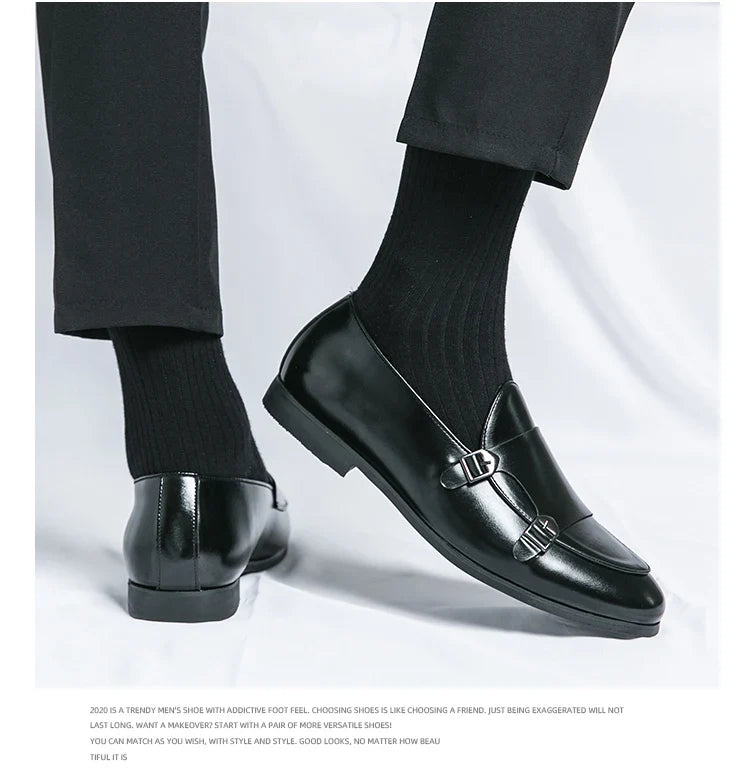 Men's Dress Shoes Trend Formal Leather Shoes For Men Classic Office Social Party Leather Loafers Male Casual Business Shoes Man