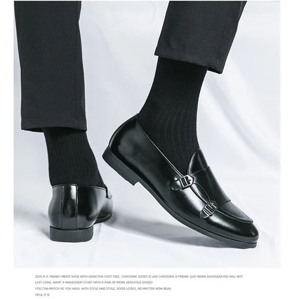 Men's Dress Shoes Trend Formal Leather Shoes For Men Classic Office Social Party Leather Loafers Male Casual Business Shoes Man