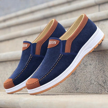 Men's Fashion Casual Shoes – Breathable Leather Sneakers, Sizes 40–47
