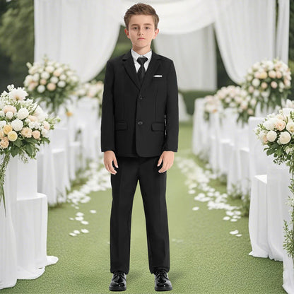 Boys Suit Set Kid Wedding Tuxedo Teenager Easter Formal Outfit Halloween Chritmas Birthday Party Gift School Performance Blazer