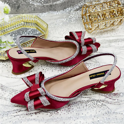 Fashionable And Elegant Nigerian Wedding Banquet High Heels Anti Slip Women's Sandals Plus Size Nigerian Party Shoes