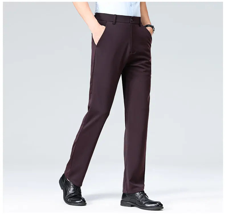 Four-Way Stretch Business Casual Pants for Men, Spring/Autumn Dress Pants, Men's Trousers, Formal Pants, Casual Elastic Dress Pa