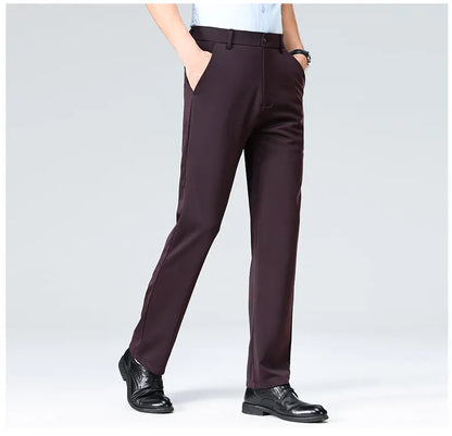 Four-Way Stretch Business Casual Pants for Men, Spring/Autumn Dress Pants, Men's Trousers, Formal Pants, Casual Elastic Dress Pa