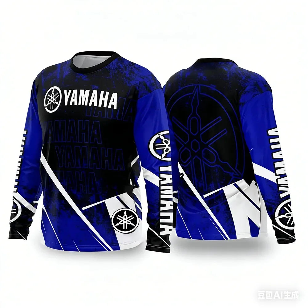 New Men Women Motorcycle Riding Clothes Loose Breathable Fast Drying Off-road Racing Clothes Long Sleeved Sports T-shirt